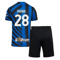 Koszulka piłkarska Inter Milan Benjamin Pavard #28 Strój Domowy dla dzieci 2024-25 tanio Krótki Rękaw (+ Krótkie spodenki)